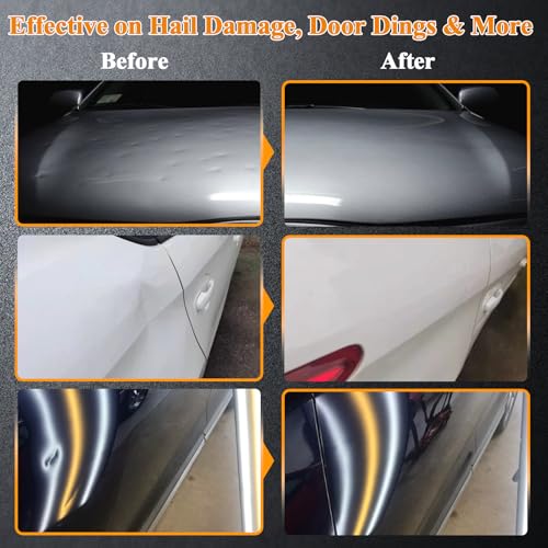 Image of Professional Paintless Dent Repair Kit, Car Dent Puller Kit with Metal Dent Lifter, Hot Glue Stick & Trim Removal Tool, Auto Body Dent Removal for Trucks or SUVs, Beginner-Friendly Dent Repair