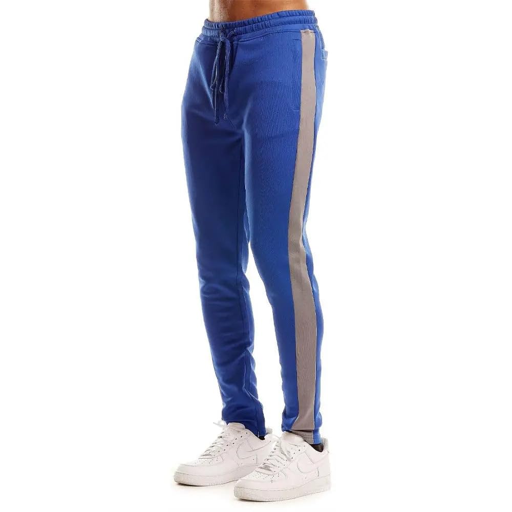 Rebel Minds Men Track Pants - Stylish Men's Sweatpants, Joggers for Men, Athletic and Casual Wear, with Pockets Royal Grey