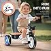 Umatoll Tricycle for Toddlers 2-5 Year Old, Ajustable Toddler Bike Outdoor Toys, Birthday Gift for Boy Girl Age 2-4, Trike with Light up Wheels