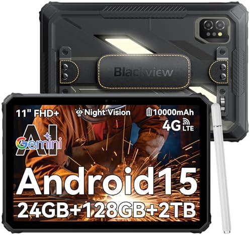 Blackview Rugged Tablet Active 7 2026, Tablet with Dual 4G Sim Card Sot ...
