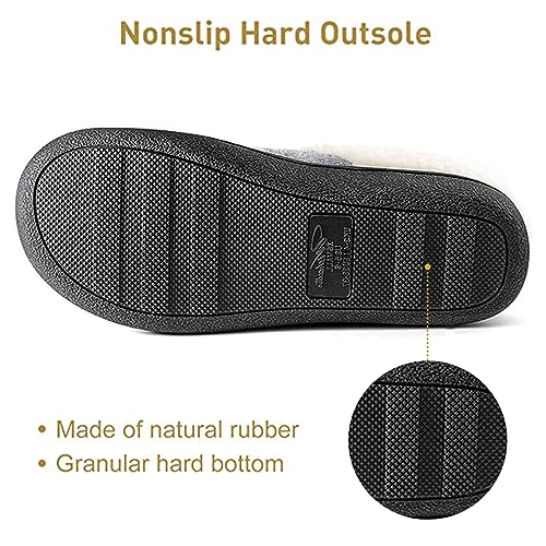 Image of Wishcotton Fuzzy Women's Slippers, Warm House Shoes | Soft, Cozy, Memory Foam, Non-Slip, Slip-on, Closed Toe, for Indoor Outdoor Bedroom, Gifts for Women Mom
