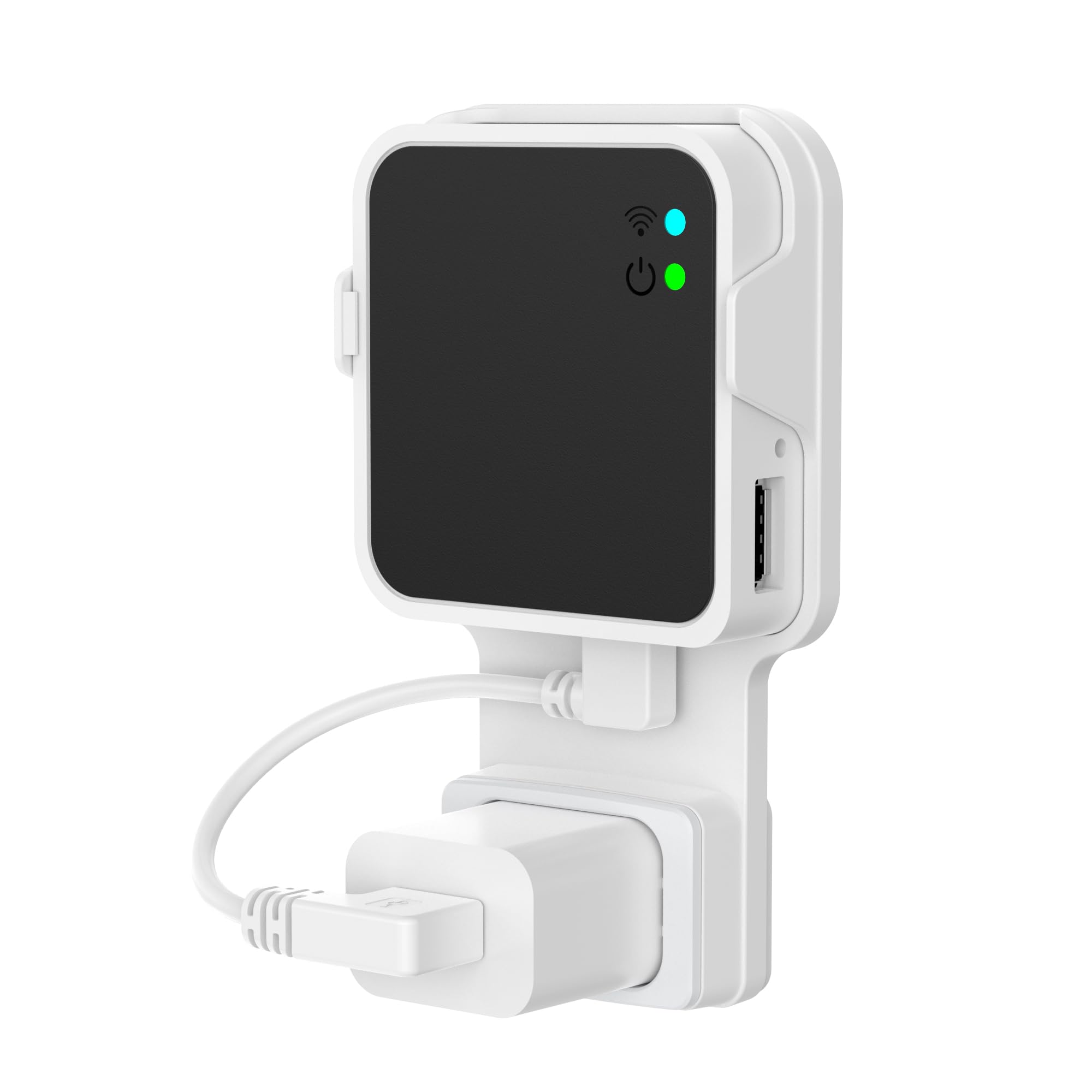 PlusAcc Wall Mount for Blink Sync Module 2 with Short Cable, Outlet Mount Bracket Holder for Outdoor Indoor Home Security Camera, No Drilling Required