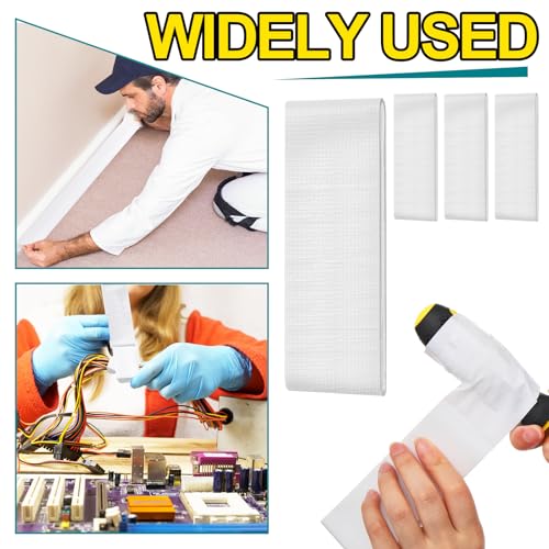 Image of 4 Pack 1.77 in x 10 ft Travel Duct Tape Mini Pocket Size Flat Roll Flexible Heavy Duty Waterproof Tear by Hand for Repair Outdoor Emergency Gear EDC DIY Craft Camping Hiking (White)