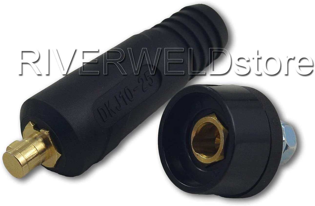 RIVERWELD TIG Welding Cable Panel Connector Plug & Socket Set