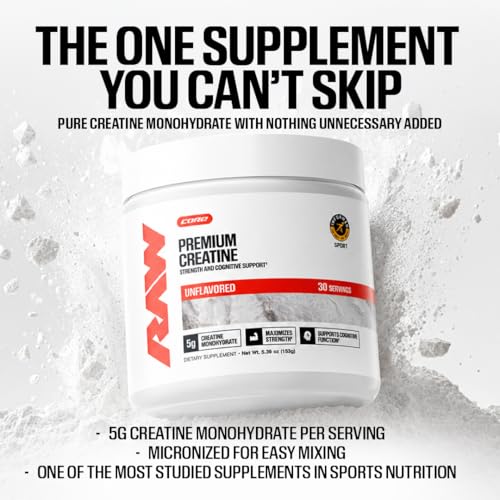 RAW Nutrition Creatine Monohydrate Powder Unflavored 100 Servings — view 4
