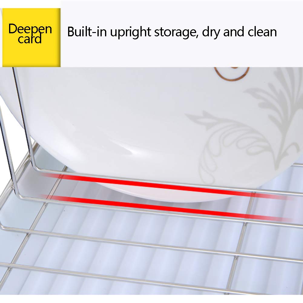 Edelstahl Einzel-Schicht-Abtropfbrett, Privatküche Geschirr Ablaufrost, Rust-Proof Sicherheitsständer, Dish Storage Rack,Small