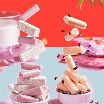 【8 Flavored Milk Candy】Durian Mango Ice Cream Chocolate Milk Candy,Wedding Candies,Healthy Dessert,Casual Snacks, Soft Candy, snacks, Delicious Sweets gifts (Mango flavor,200g (about 35 pcs))