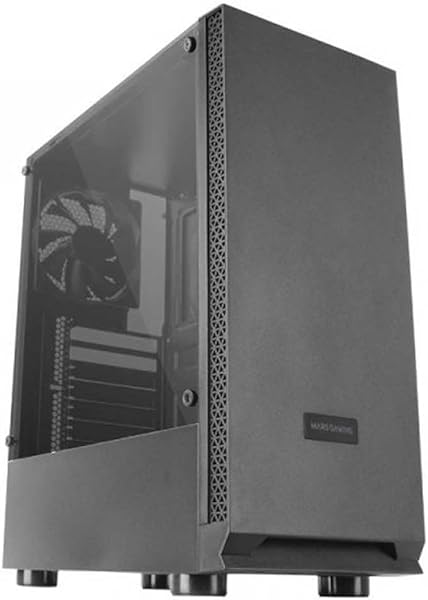 Mars Gaming MCN2, Case PC Gaming ATX, Finestra Laterale Completa, Griglia Anteriore, Design Doppia Camera, Ventola Posteriore 12cm, Nero - 2