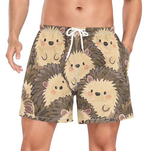 Bañador de erizo de dibujos animados transpirable y pantalones cortos de voleibol