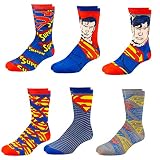 DC Comics Socks for Boys & Men Socks, Superhero 6 Pack Boys Socks, Athletic Socks for Boys Batman, Superman, Flash
