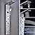 ELLO&ALLO LED Rainfall Waterfall Shower Head Rain Massage System with Body Jets Stainless Steel Bathroom Shower Panel Tower System, Brushed Nickel