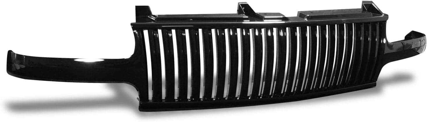 Armordillo USA 7147263 Vertical Front Hood Grille - Gloss Black Fits 1999-2002 Chevy Silverado 1500