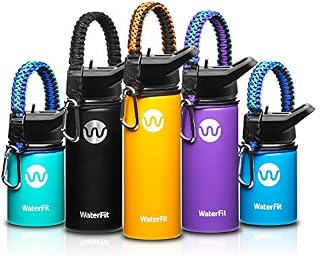 WaterFit Vacuum Insulated Water Bottle - Double Wall Stainless Steel Leak Proof BPA