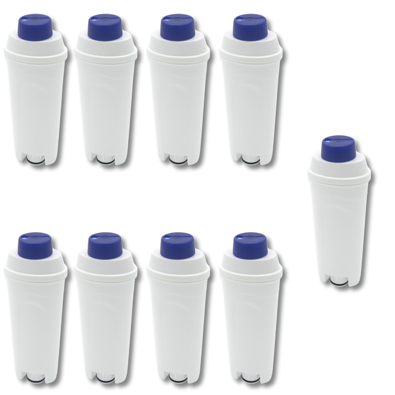 Lot de 9 Filtre à eau pour machines à café automatique DeLonghi DLSC002 SER3017 5513292811 ECAM Eletta Dinamica Magnifica ETAM Autentic
