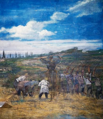 Graffiti paintings Le battage du grain toile Giovann