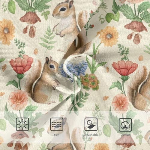 Joisal Cute Squirrels Wildflowers Leaves Girls Underwear Toddler 2t Cotton Little Girl Panties Pattern Briefs Kids Undies3