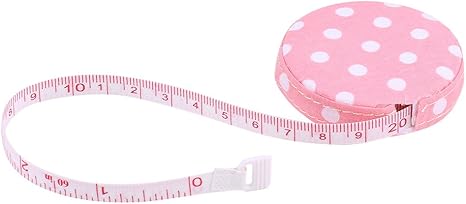 Amazon Co Jp メジャー 巻き尺 自動巻取式 両面印刷 軽量 ミニサイズ 洋裁 採寸 裁縫用 手芸diy 用 ソフト定規 巻取りボタン付 150cm測量 花柄4色選択可 4 ホビー