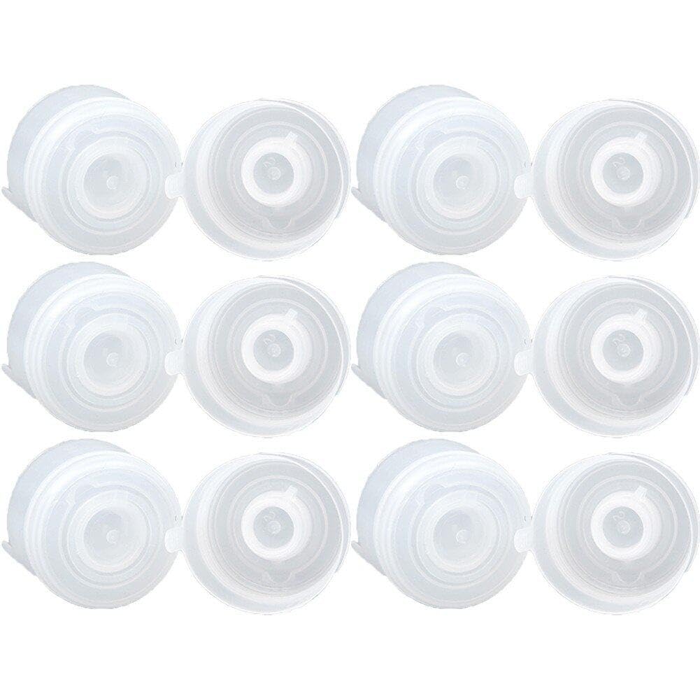 Fituenly 12pcs Non Spill Caps 3 and 5 Gallon Water Bottle Snap on Cap Replacement Non Spill Anti Water Jug Caps