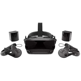 pjcmt Full VR Kit Headset, Base Stations Controllers Steam VR Games Handle Compatible For HTC Vive/Vive Pro For Valve Index Knuckles(A pair controller)