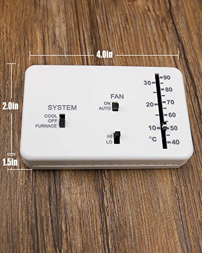 RV Thermostat RV Analog Thermostat Fit for Dometic (Cool Only/Furnace), Replace 3106995.032, 12VDC White