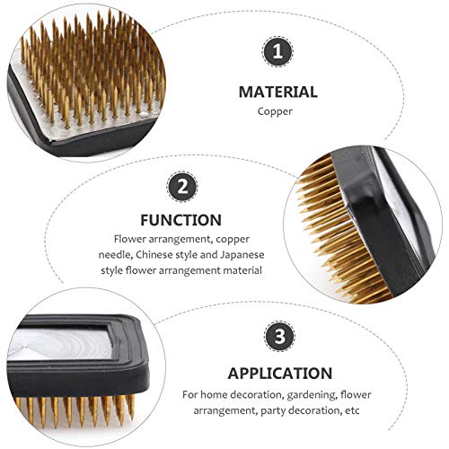 Amosfun Flor Sapo Suporte Redondo Pino de Arranjo Floral Porta Agulha JaponÃªs Ikebana Kenzan para H