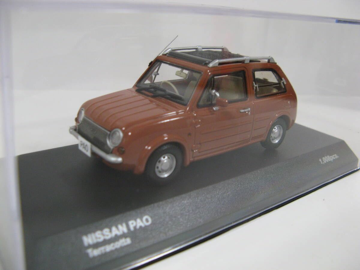京商 1/43 日産 パオ キャンバストップ テラコッタ/オレンジ