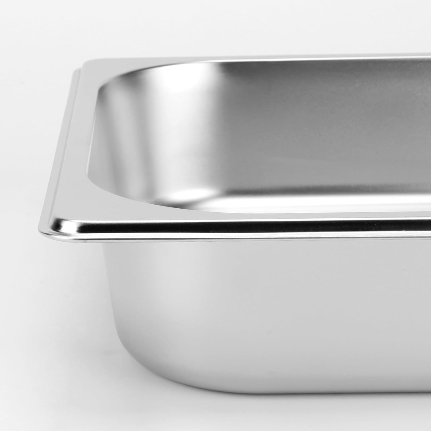 6 Pack Steam Table Hotel Pans, 1/2 Size 2.5 Inch Deep Commercial Stainless Steel Half Size Pan Set for Food, Food Catering Tray Catering Pan for Hotel, Buffet, Restaurant and Party Supplies - Image 5
