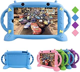 CHIN FAI Kids Case for Samsung Galaxy Tab A 10.1 2019, Silicone Shockproof Protective Handle Stand Cover for Samsung Tab A 10.1 inch Tablet SM-T510 / SM-T515 2019 Release-Blue