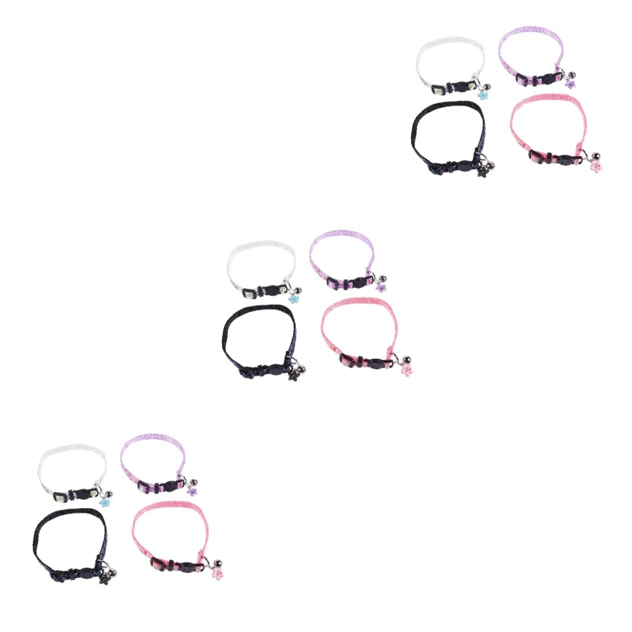 POPETPOP 12stücke Verstellbares Katzenhalsband Mit Buntem Blumenmuster Sicherheitskragen Für Kätzchen Atmungsaktive Und Bequeme Halskette Für Haustiere Für Stylische Auftritte