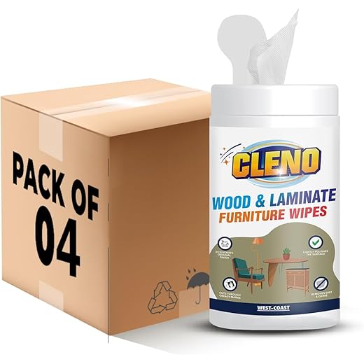 Cleno Wood & Laminate Furniture Wipes 50 Pack