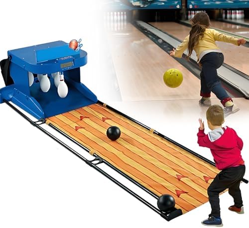 Home Bowling Console, Indoor Electronic Bowling Alley Game for Kids with Automatic Reset/Lighting/Simulation Sound for Children and Adults