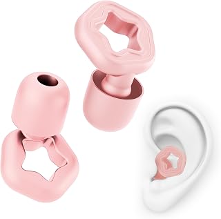 (3 Pairs) Besosay Silicone Ear Plugs for Sleeping, Washable & Reusable Noise Cancelling Reduction Earplugs for Swimming, Snoring, Working, Concerts, Study, 3 Sizes Ear Tip S/M/L