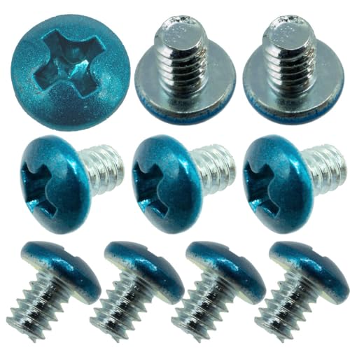 エスエスエーサービス カラーネジ インチタイプ ホワイト #6-32 ネジ長約4mm マザーボード ドライブ PCケース 固定 10個入 SN-020 (スカイブルー)