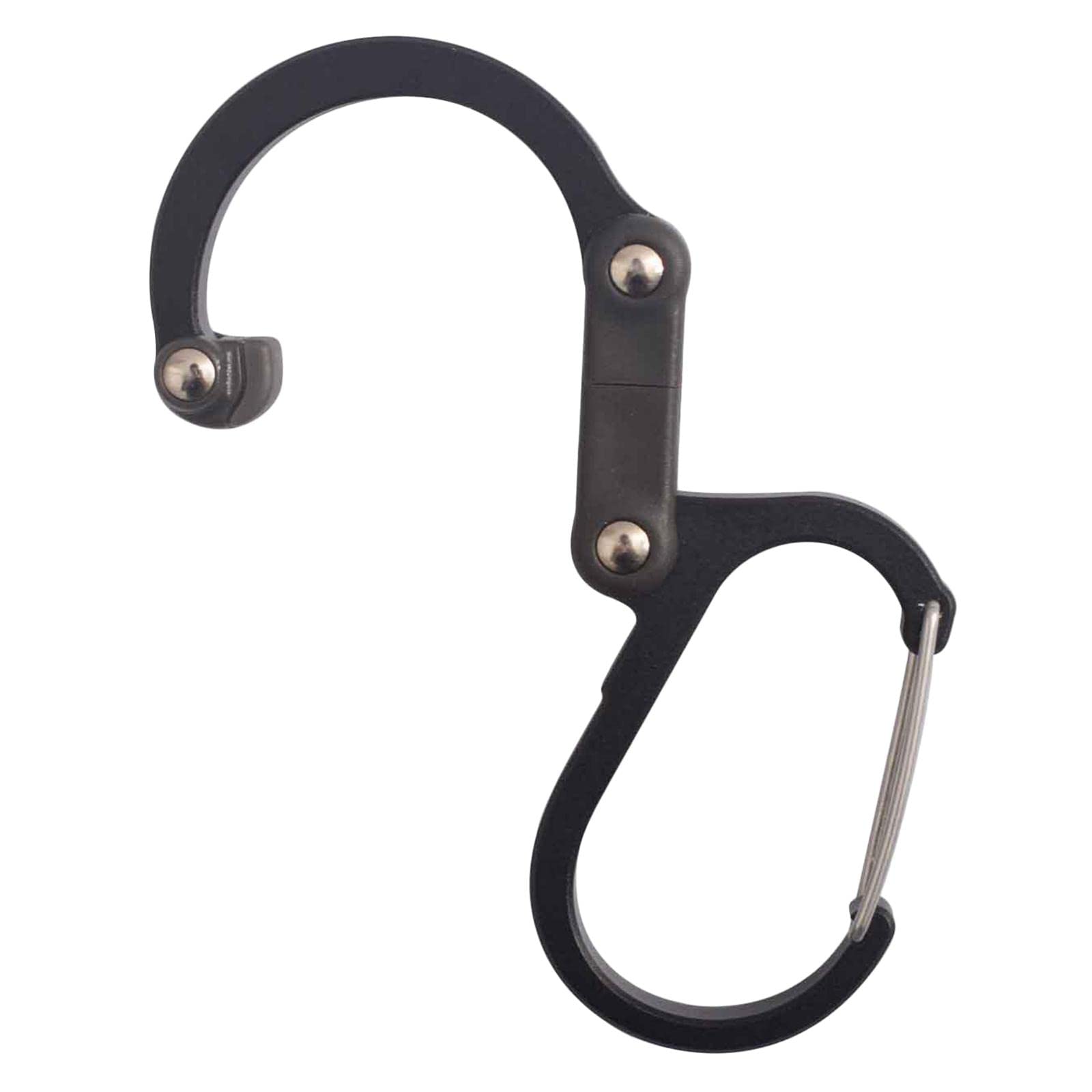 THE STYLE SUTRA Carabiner Clip and Hook for Travel Backpack Handbag Holder Hanger Black-image-14