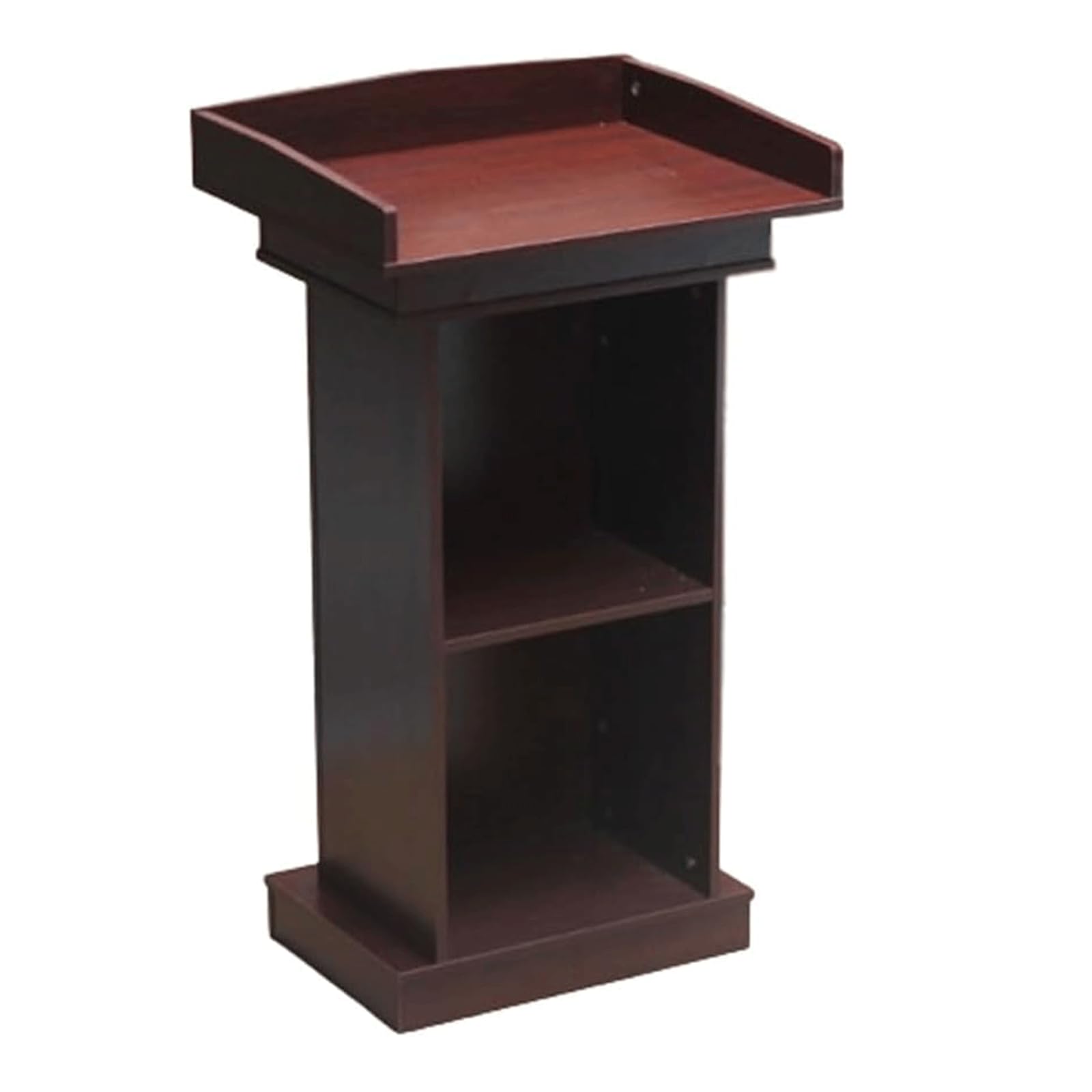 Stehpult Vintage Rednerpult aus Holz mit 2 offenen Staufächern, stehendes Rednerpult, Konferenztisch, tragbar, einfache Lehrerpodien fortschrittlich