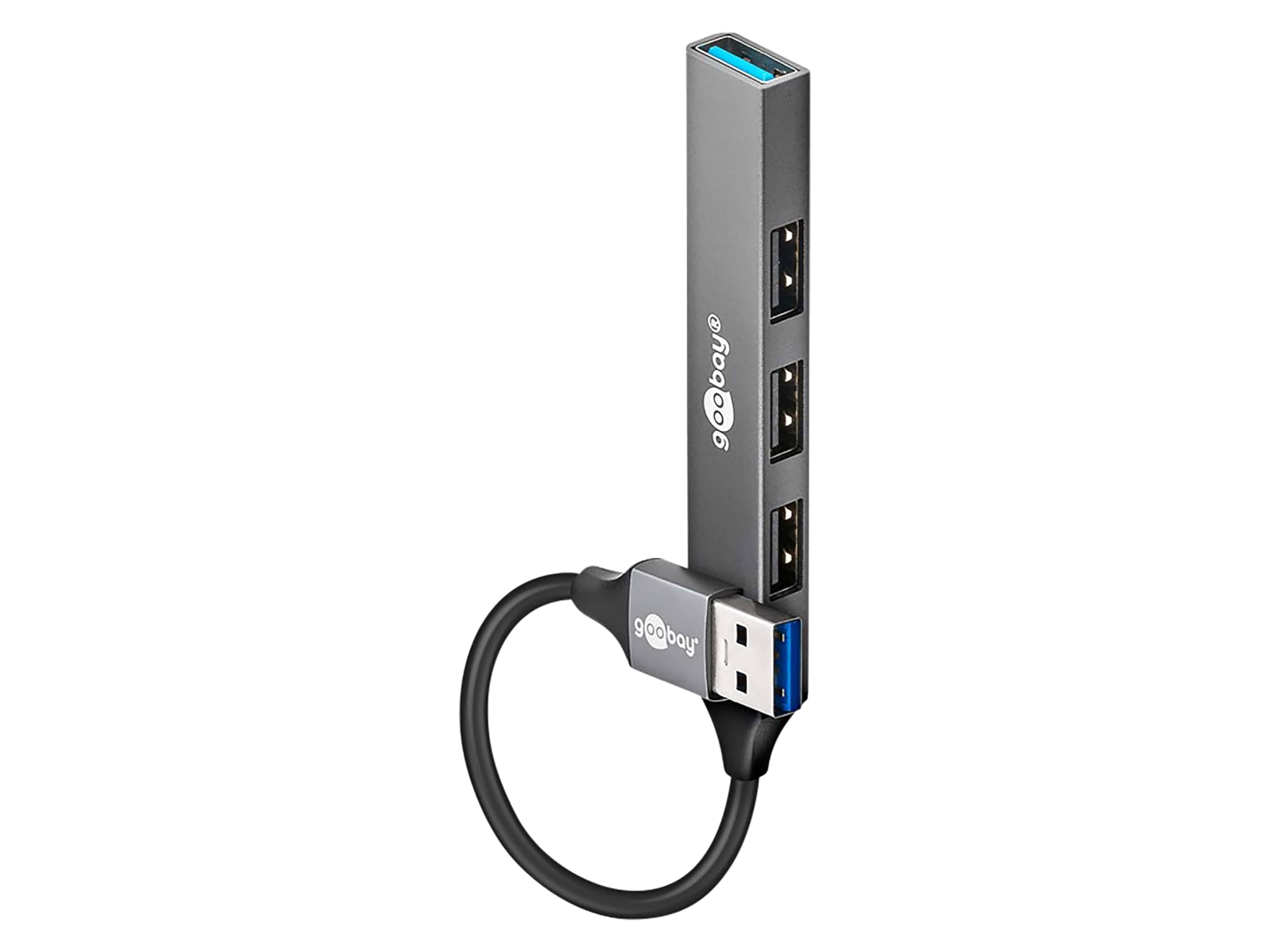 Slim 4-Port USB-Hub, USB-A auf USB-A, 5 Gbit/s - 74456