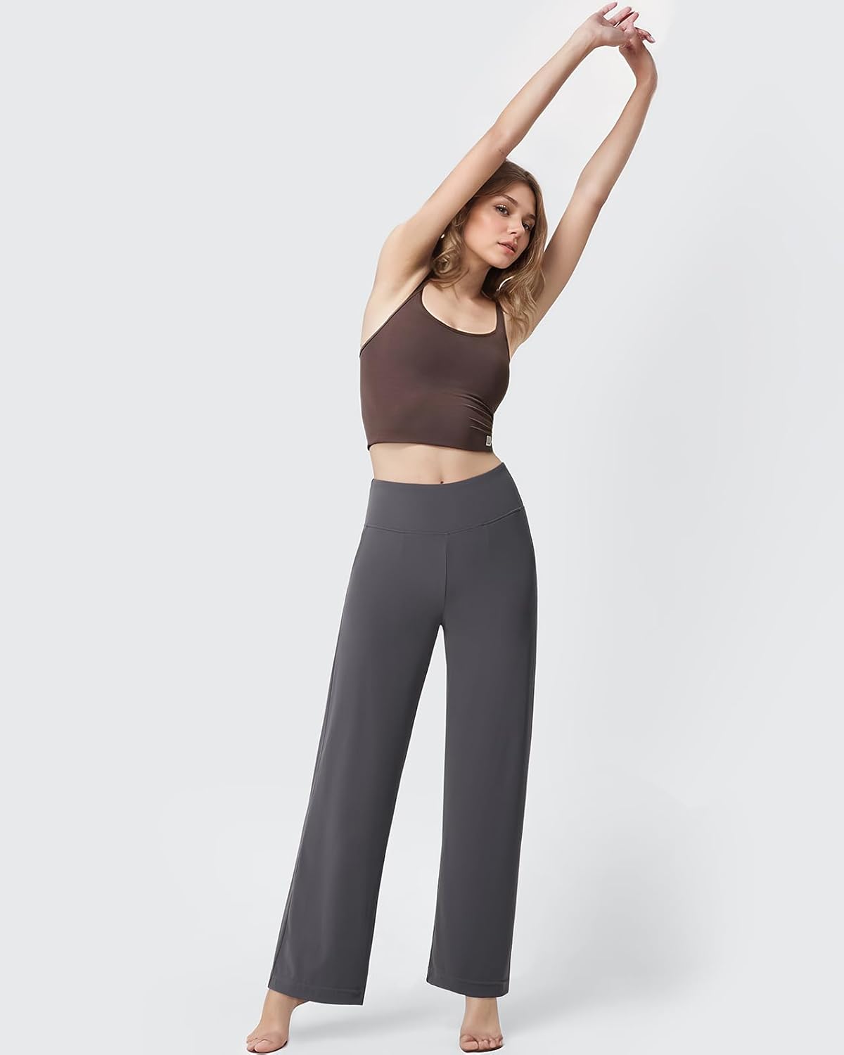 SUUKSESS Women Casual Wide Leg Pants 2025 High Waisted Lounge Work Pant with Pockets - Image 2