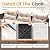 Devoko Outdoor Patio Furniture 3-Piece Rattan Water Resistant Patio Conversation Set All Weather Sectional Patio Sofa with Thick Cushion Glass Table for Balcony, Garden (Beige)