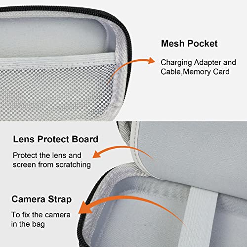 Sevenat Digital Camera Case Carrying & Protective Case Carrying Bag Compatible Digital Camera/ For Vahoiald/ For Iweukjlo/ For Zostuic/ For Camkory/ For Bevlxniv/ For Kodak Pixpro, Black #TOP3
