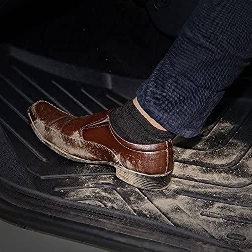 Image of GFX TPV Premium Life Long Car Foot Mats Compatible with 6 Seater Manual Safari 2020 /21 (Black)