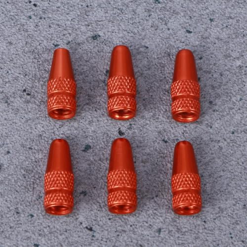 Cubiertas de válvula de neumático de aluminio 12 uds. color naranja miniatura 6