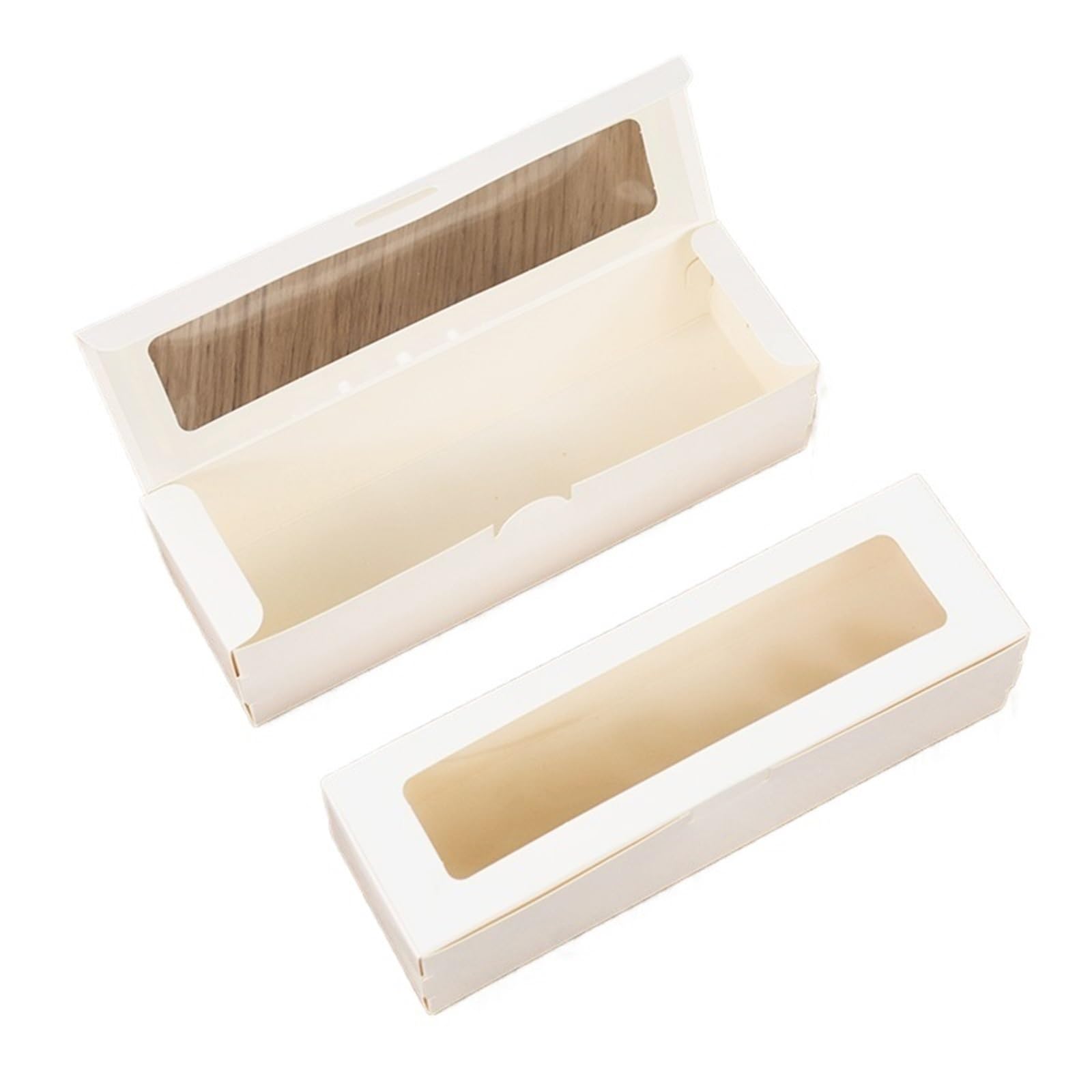 XPJYUA Bakery Boxes with Clear Window 10-30Pcs Cookie Dessert Boxes Macaron Cake Bakery Box With Clear Window Wedding Birthday Party Favors(White,30pcs)