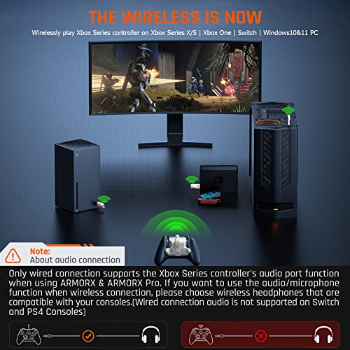 Bigbig Won Wireless Back Button Attachment, Armor-X For Xbox Series X|S Controller Working On Xbox Series X/S|Xbox One|Switch|Pc, Audio, Mapping, Macro, Turbo Controller Paddles #TOP1