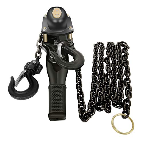 Manual Lever Hoist Come Along 3/4 Ton 1650 Lbs Capacity 10Ft Lift 2 Heavy Duty Hooks Commercial Grade Steel For Lifting Pulling Construction Building Garages Warehouse Automotive Machinery #TOP7