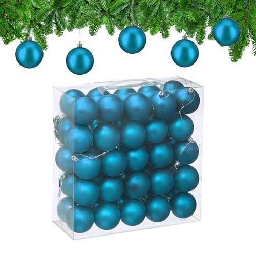 Relaxdays Weihnachtskugeln 50er Set, Weihnachtsdeko, Mattes Design,...