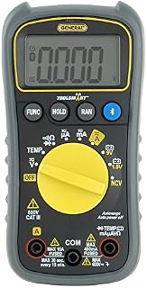 General Tools TS04 ToolSmart Bluetooth Connected Digital Multimeter, Auto-Ranging with NCV Detector, CAT
