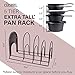Cuisinel Heavy Duty Pan Organizer - Extra Large 5 Tier Rack - Holds Cast Iron Skillets, Dutch Oven, Griddles - Durable Construction - Space Saving Kitchen Storage - No Assembly Required - Bronze 15