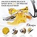 Fulchron HVLP Spray Gun with 1.4/1.7/2.0/2.5/3.0mm 5 Nozzles, Air Spray Paint Gun W/10Pcs 600CC Disposable Paint Mixing Cups and Lids, Automotive Gravity Feed Paint Gun Kit for Car Painting (Gold)