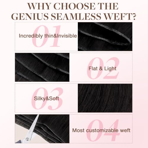Image of GOO GOO Genius Weft Hair Extensions Human Hair Invisible Blend Flat Weft