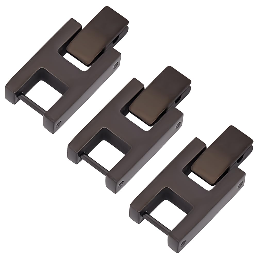 Photo 1 of WEBEEDY 3 PCS Black Watch or Bracelet Fold Over Clasp Stainless Steel Watch Extension Clasp Square Metal Strap Replacement for Jewelry Making Watch Repair Christmas Birthday Gifts, 21x10mm